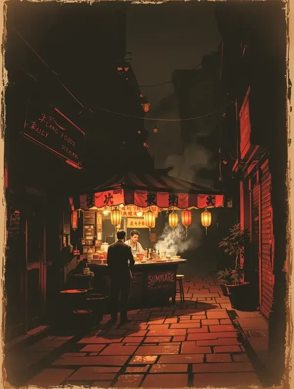 黄果短剧短剧《夜市之眼：凌晨三点的监控》封面，悬疑题材